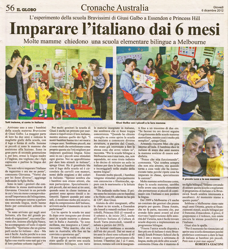 Our Italian School - Bravissimi